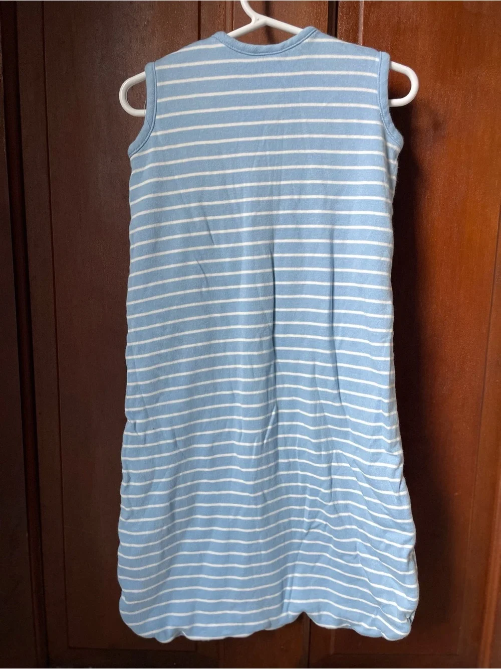 Hanna Andersson baby 3-6 months blue / white striped sleepsack